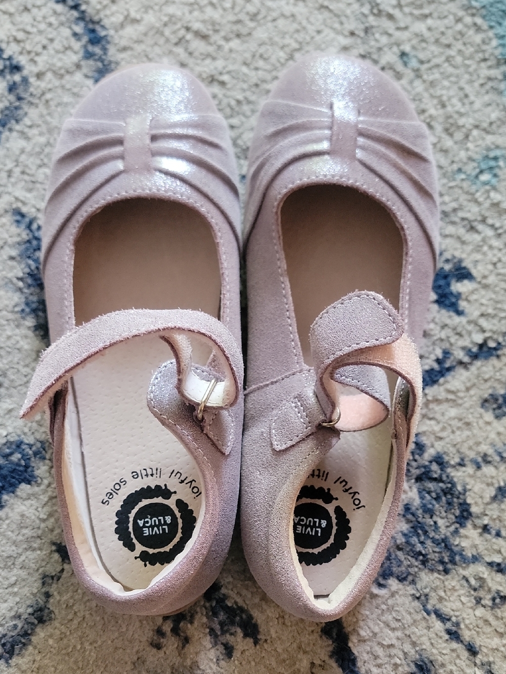 Livie & Luca Mauve Pink Glitter Mary Janes